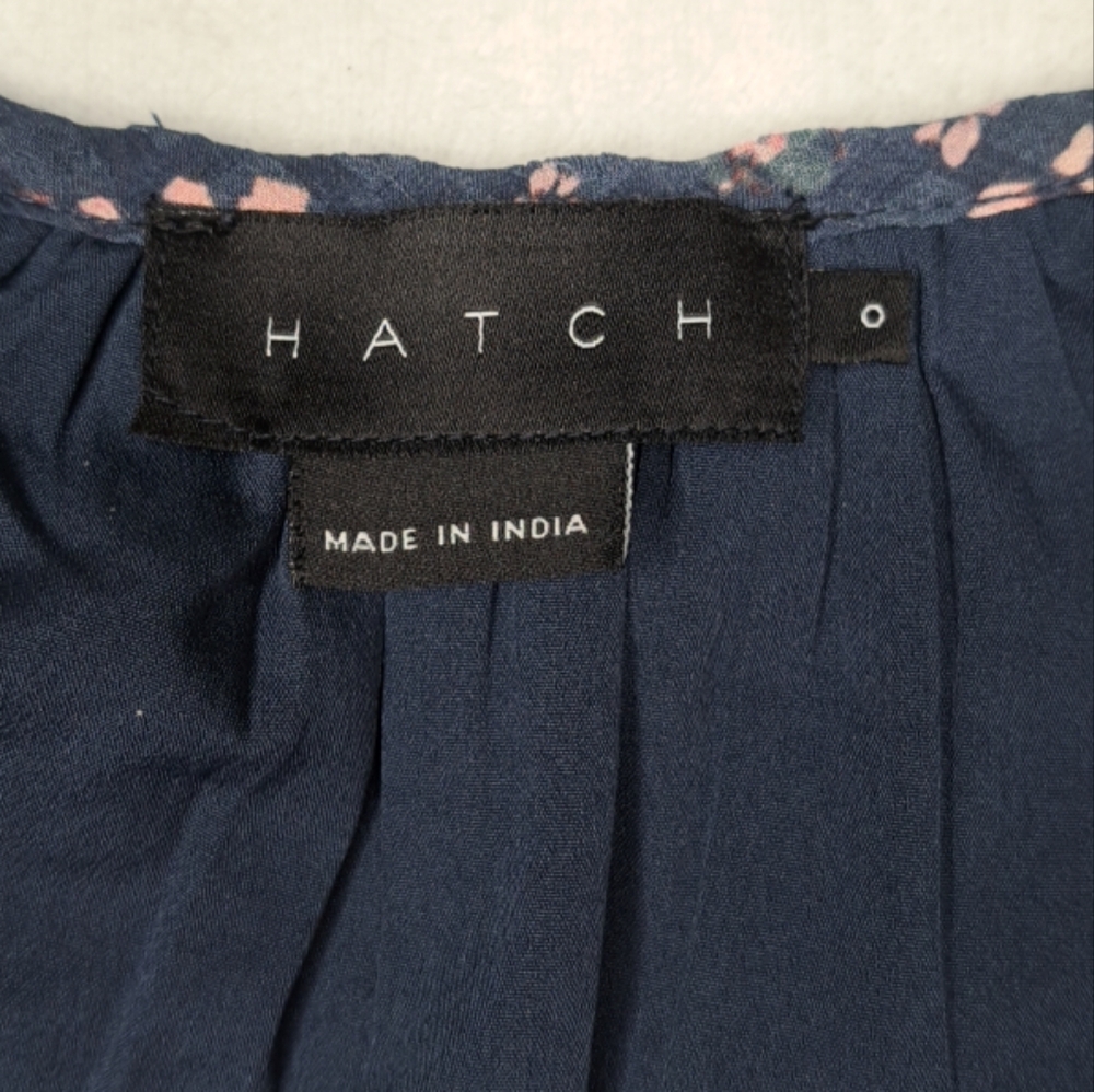 Hatch Collection The Kelsey Maternity Ruffled Dress Painted Floral Size 0 - Picture 3 of 16